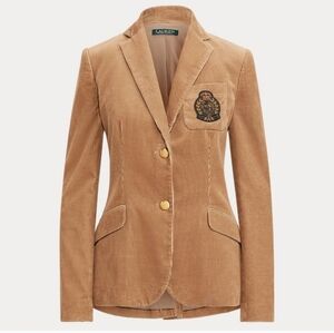 Ralph Lauren Bullion-Patch Corduroy Blazer Size 6